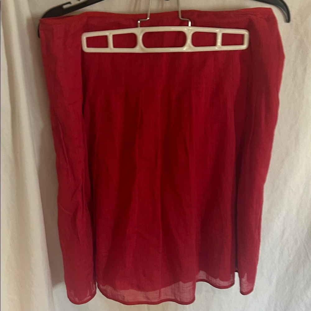 J. Crew Red A-Line Skirt